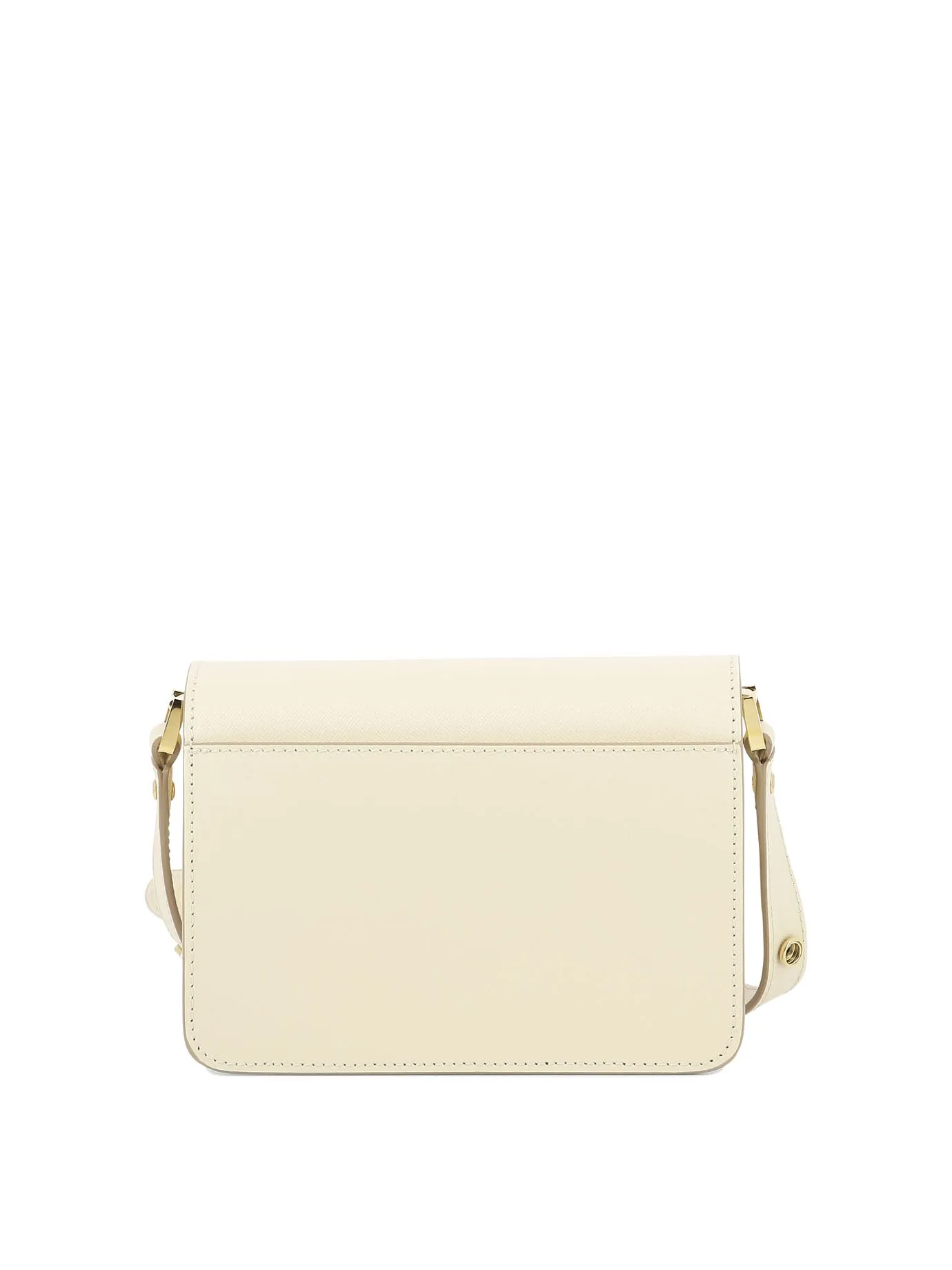 MARNI Tan Mini Leather Shoulder Bag with Adjustable Strap and Clasp Closure