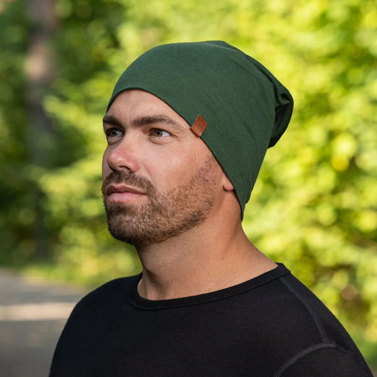 Men's Merino Beanie Dark Green