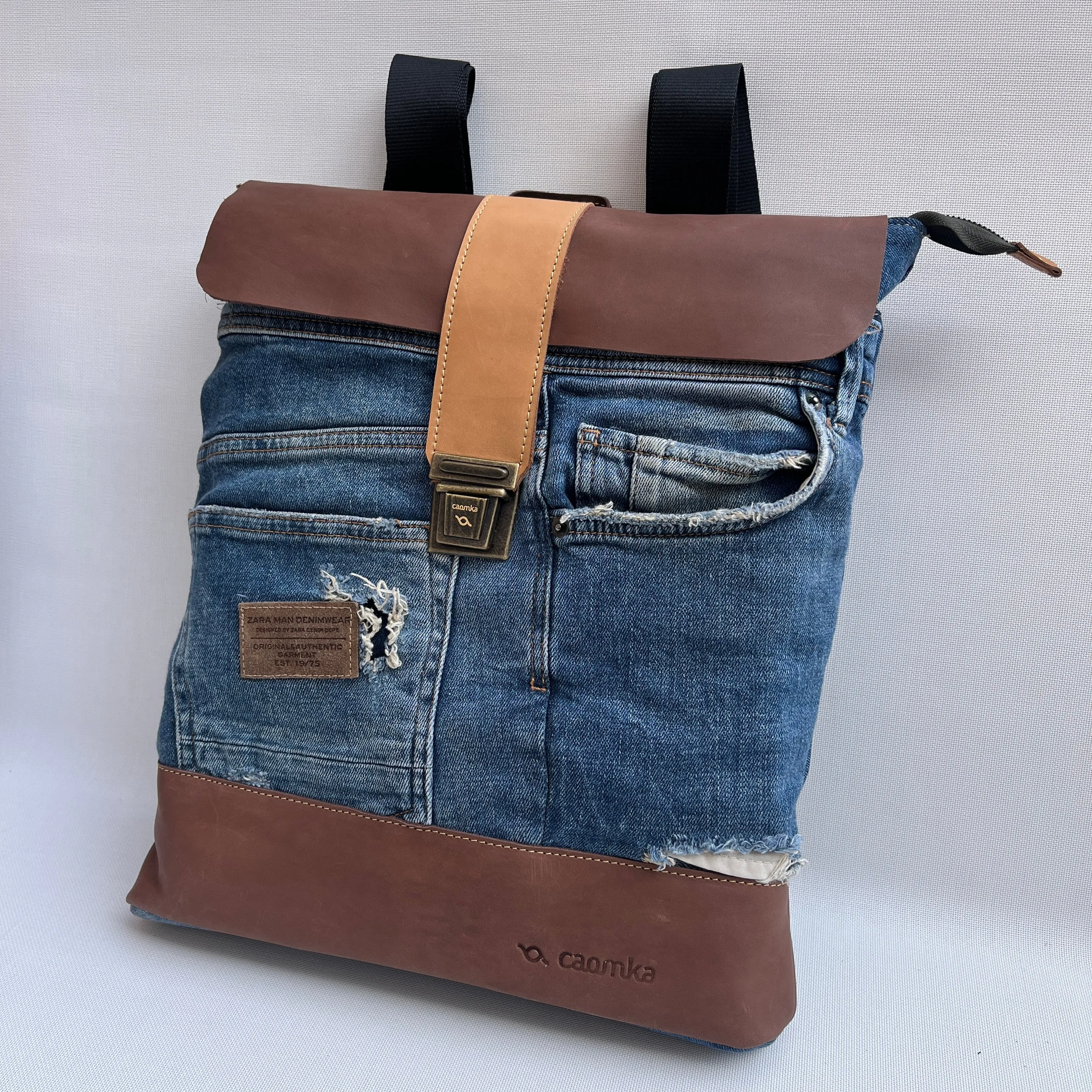 Mochila Top Caomka Recycled  Jeans · Pieza nica 15242