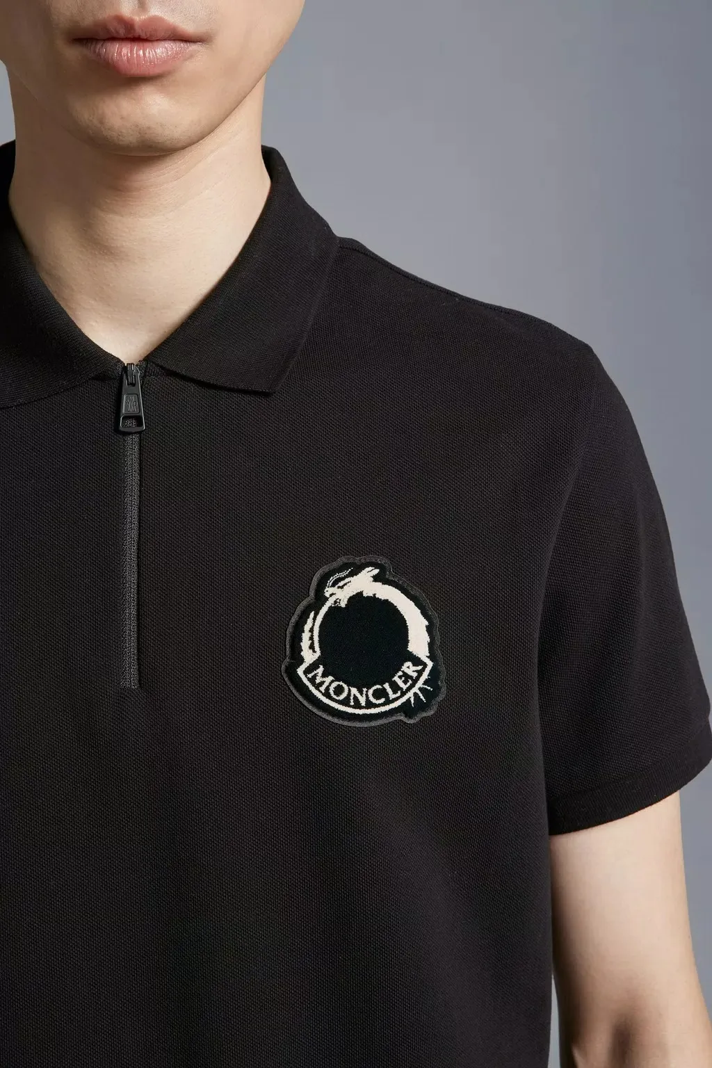 MONCLER  |Logo Patch Polo Shirt