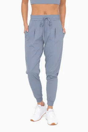 Mono B Solid Pleated Front Joggers