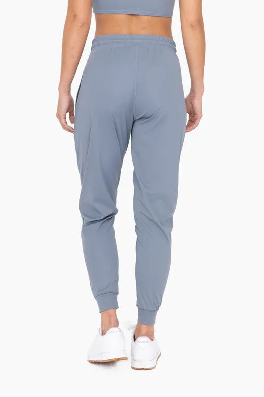 Mono B Solid Pleated Front Joggers