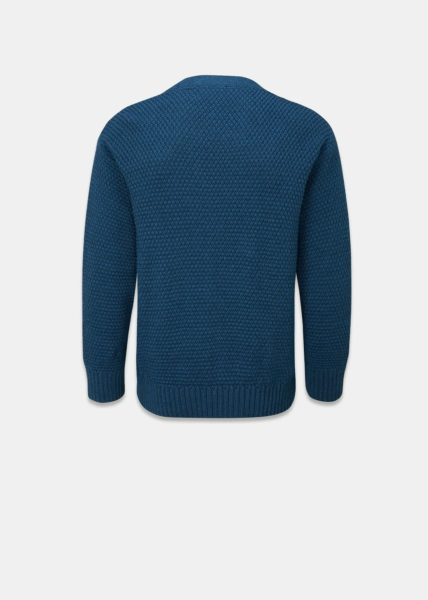 Moss Stitch Cardigan Petrol