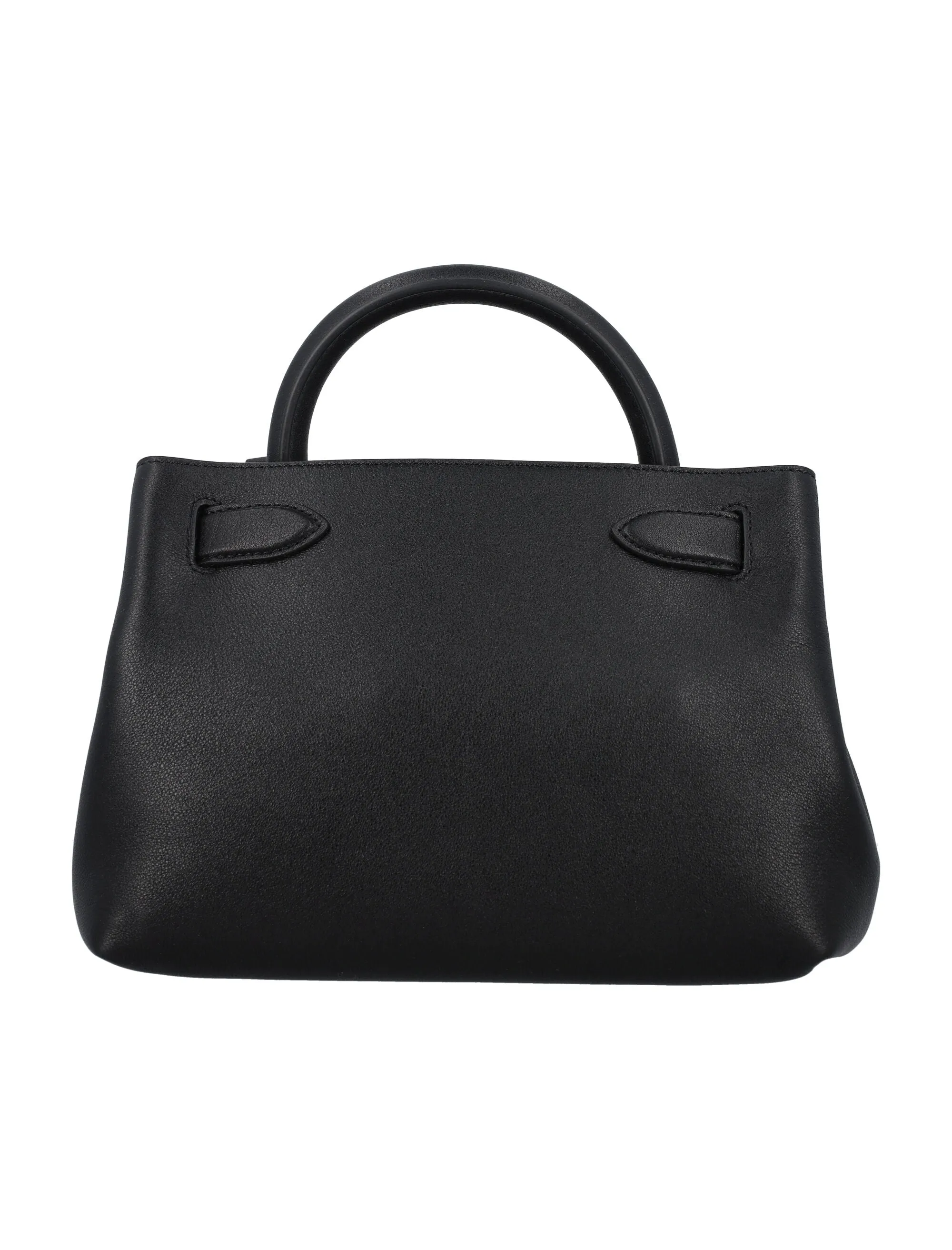 MULBERRY Chic Islington Mini Leather Shoulder Bag with Top Handle and Brass Hardware - Black