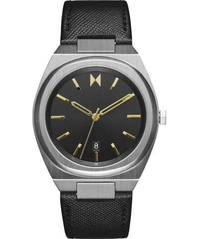 Mvmt Men's Odyssey Ii Black Leather Strap Watch ,40mm