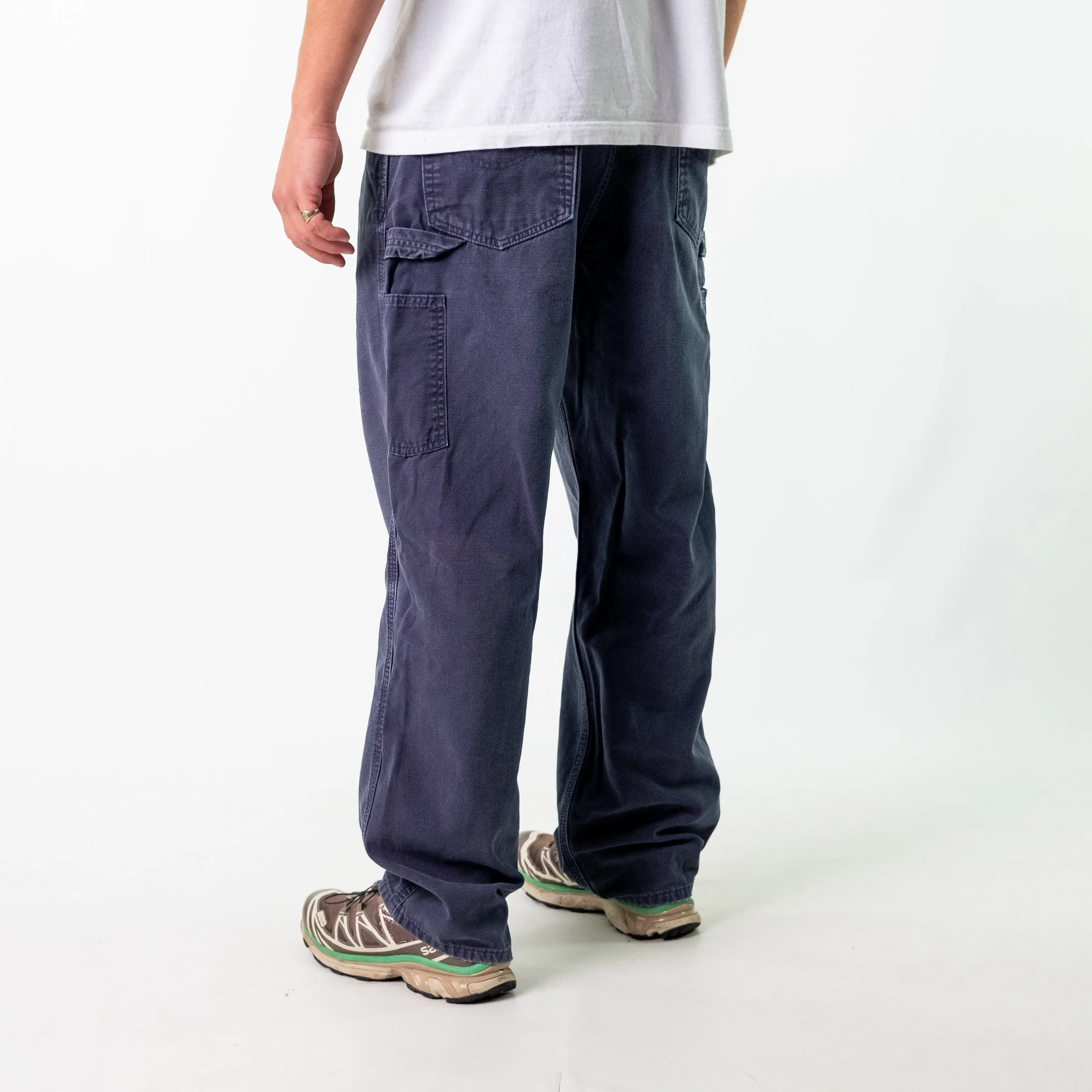 Navy Blue y2ks Carhartt Denim Carpenter Jeans Baggy Pants (36x32)