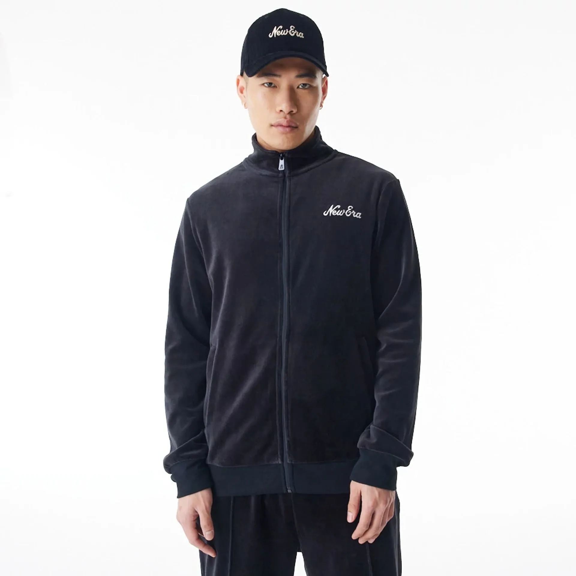 New Era Velour Black Track Jacket