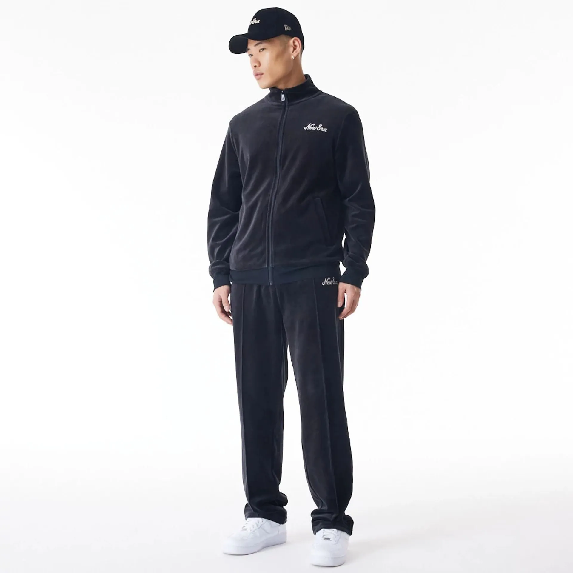 New Era Velour Black Track Jacket