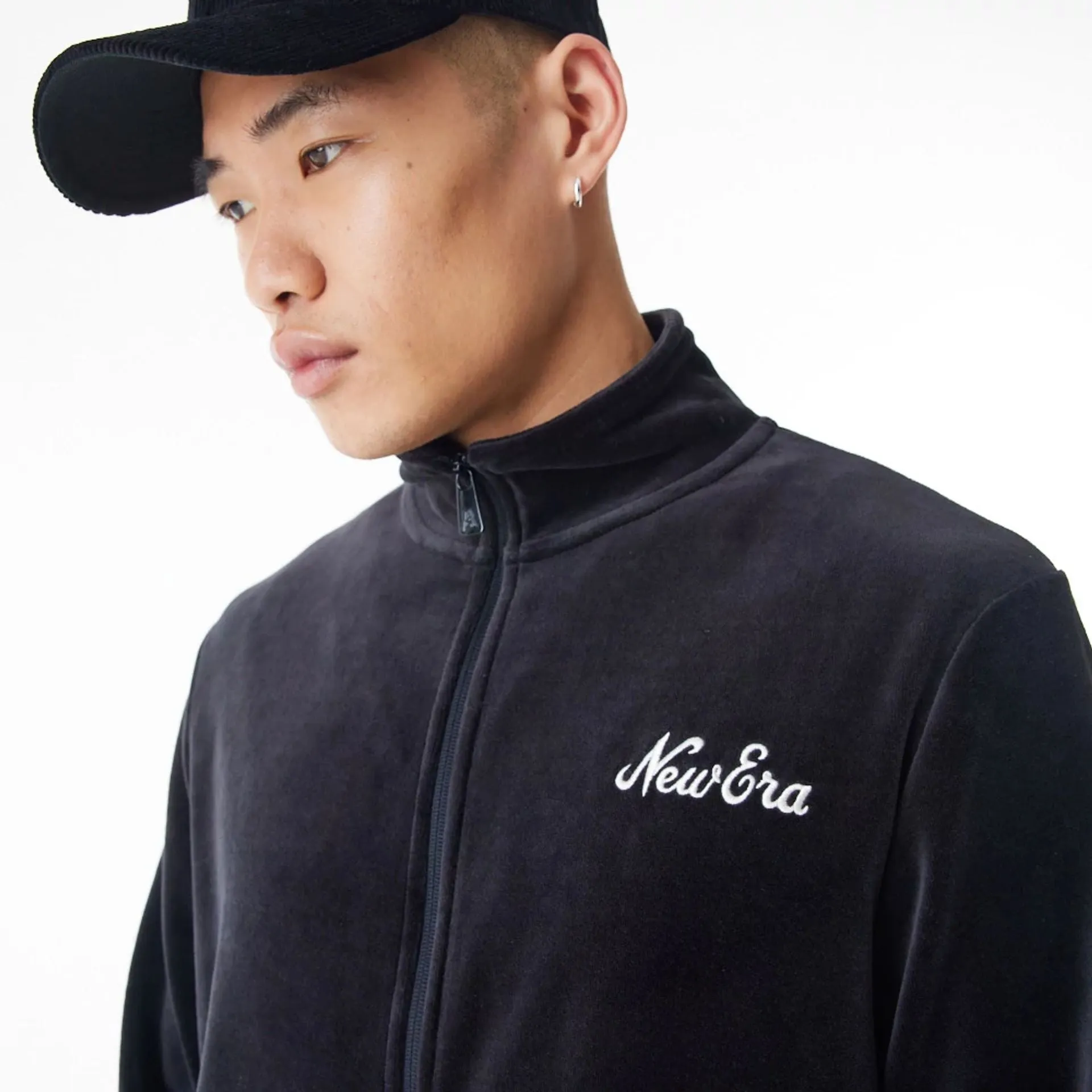 New Era Velour Black Track Jacket