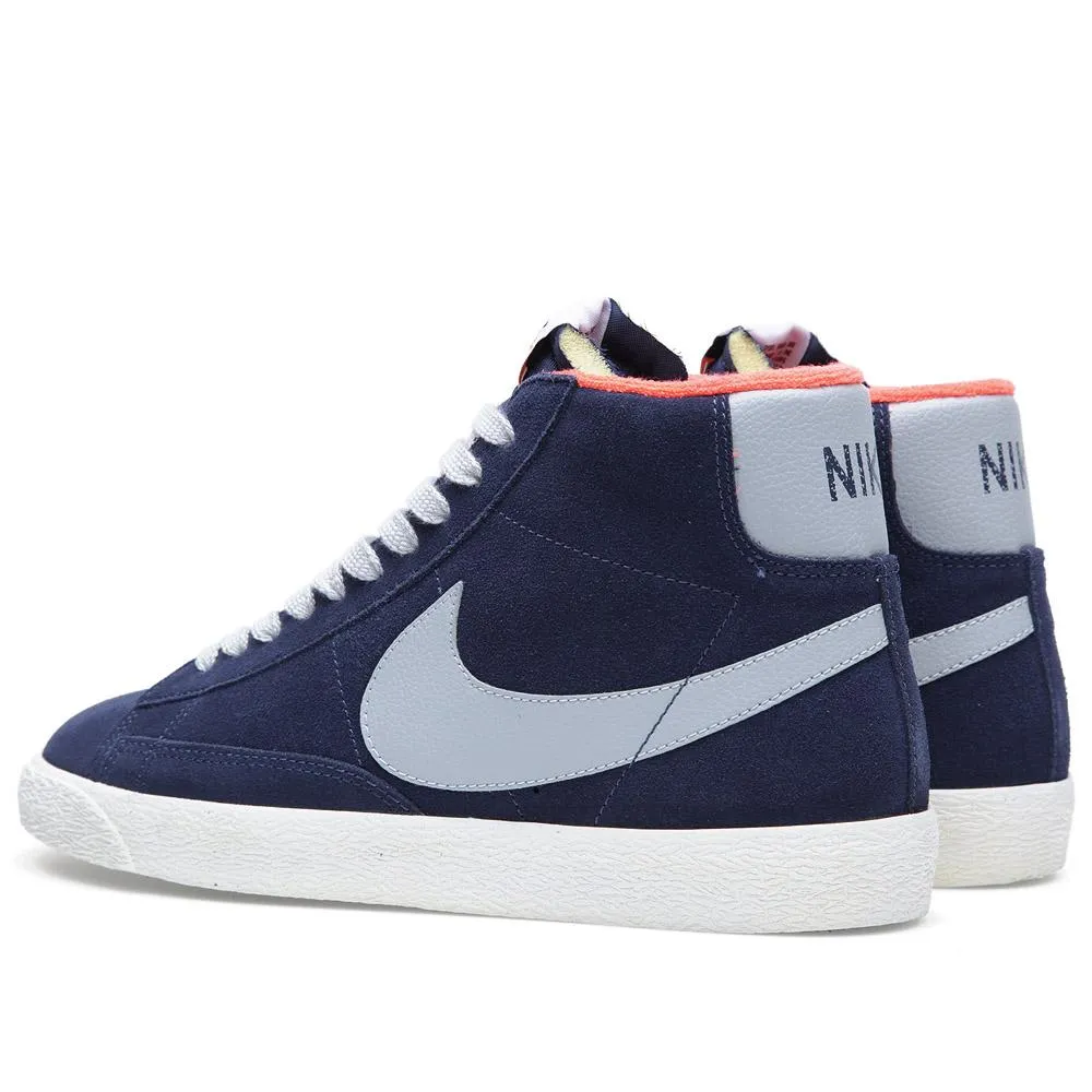 Nike Blazer Mid Premium Vintage SuedeMidnight Navy & Strata Grey