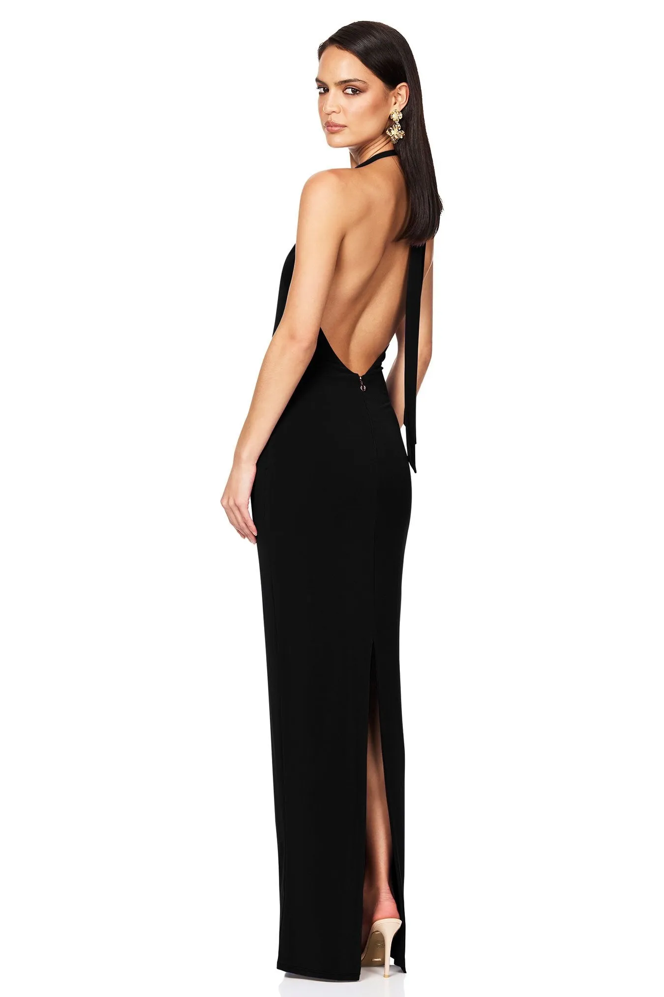 Nookie Empire Halter Gown - Black