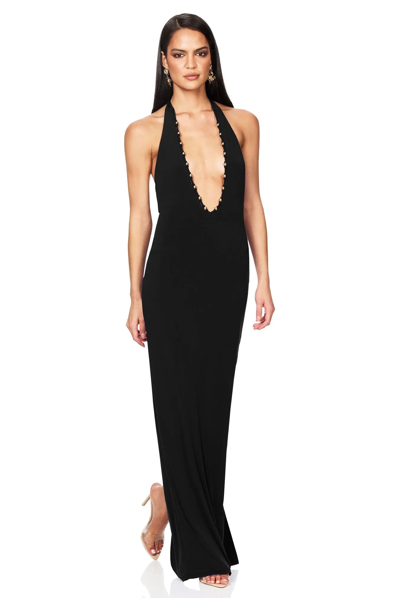 Nookie Empire Halter Gown - Black