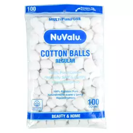 NUVALU Cotton Bolitas de Algodón 100 pzas