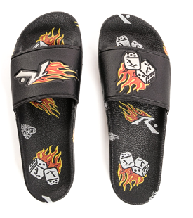 Ojotas Rusty Casino Fire Slide Black