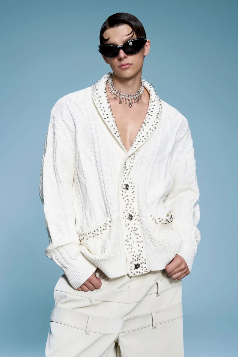 Opulent Pearl Knit Cardigan