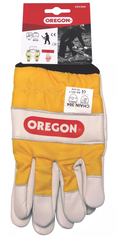 Oregon  2-Handed Protection Chainsaw Gloves Large - Screwfix