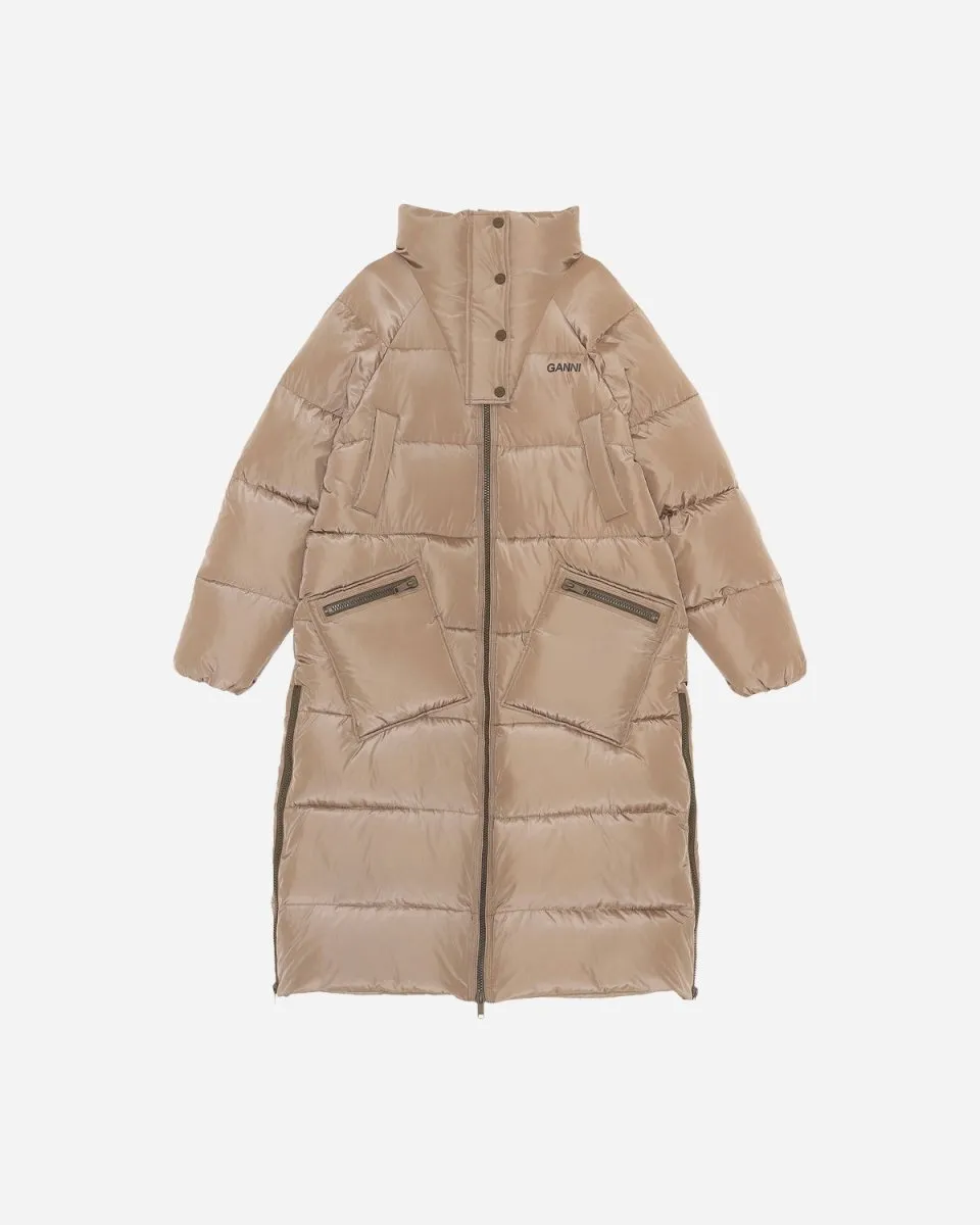 Oversized Puffer Coat - Fossil