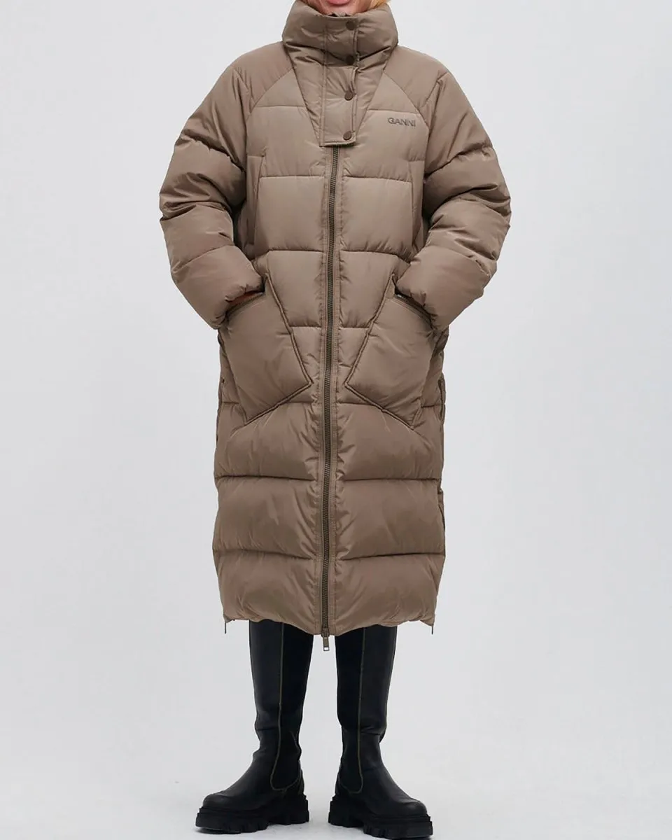 Oversized Puffer Coat - Fossil