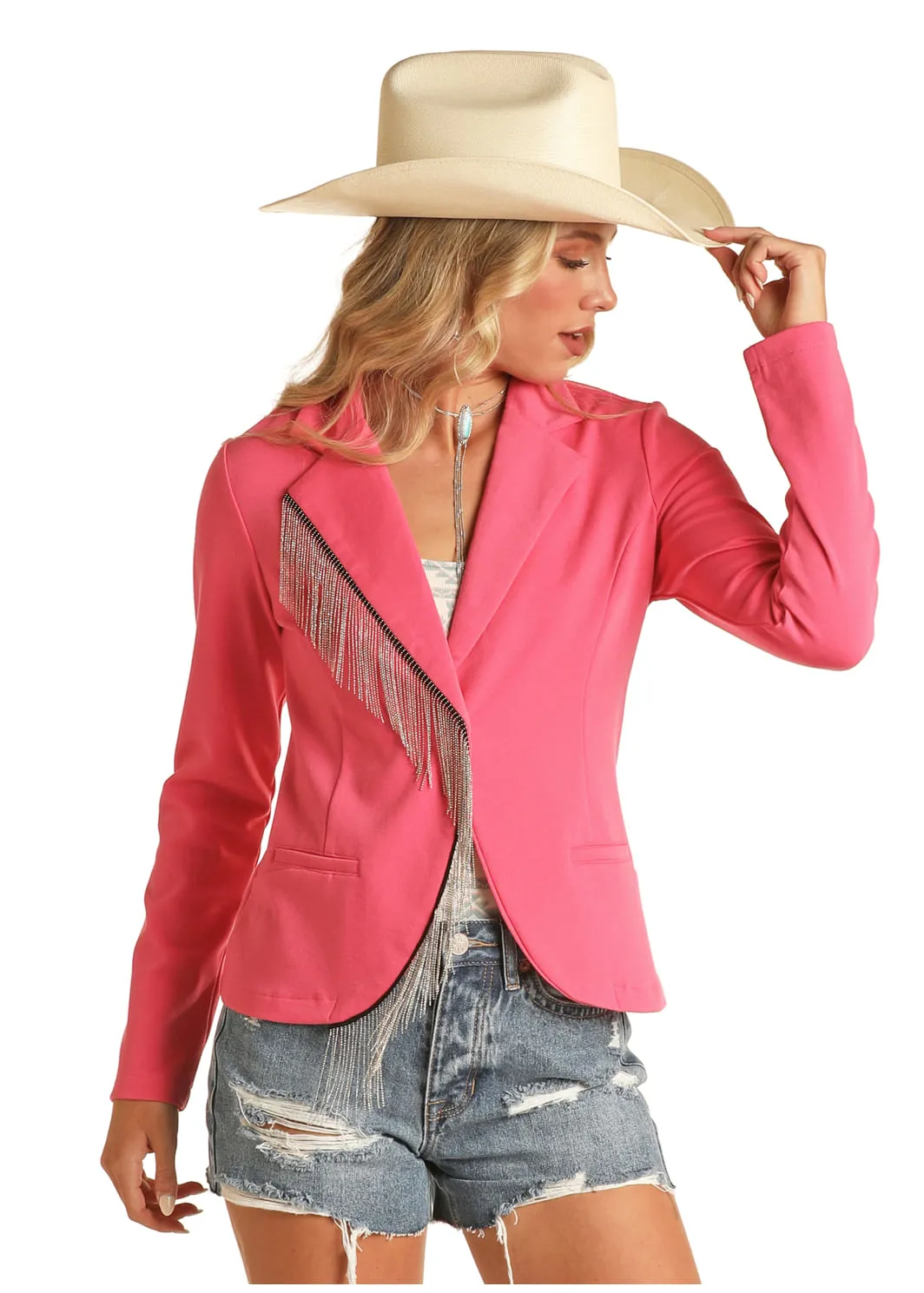 Panhandle Slim Womens Hot Pink Blazer