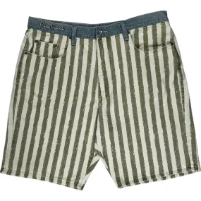 Pepe Jeans Striped Shorts - 40W 10L - Green Cotton