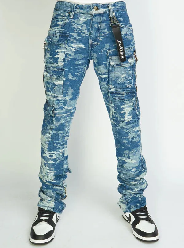 Politics Jeans Cargo Stacked Flare