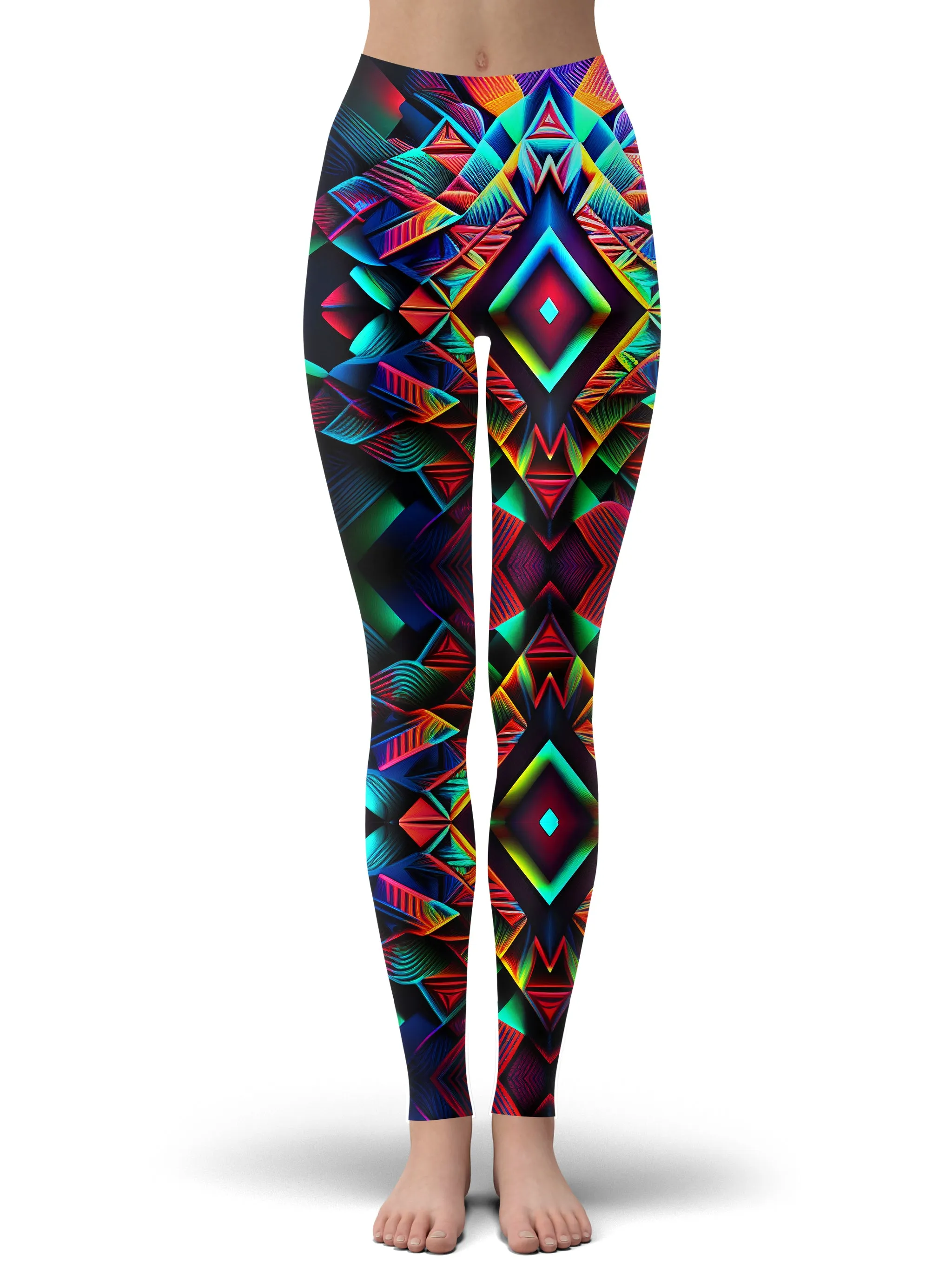 Psychedelic Tribal Crop Hoodie and Leggings Combo