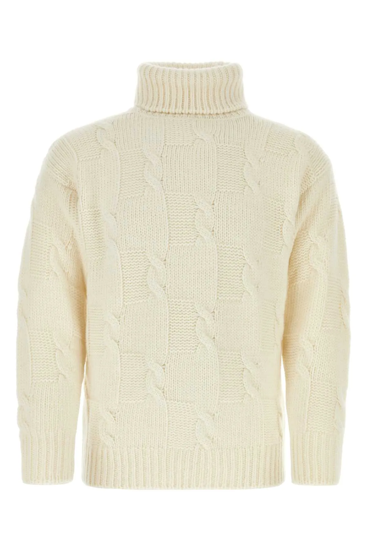 Pt Torino Ivory Wool Blend Sweater