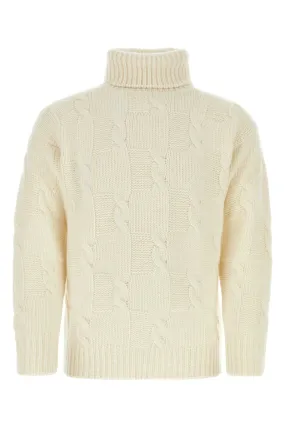 Pt Torino Ivory Wool Blend Sweater