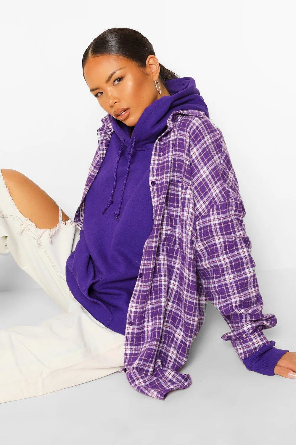 Purple Oversized Hoodie