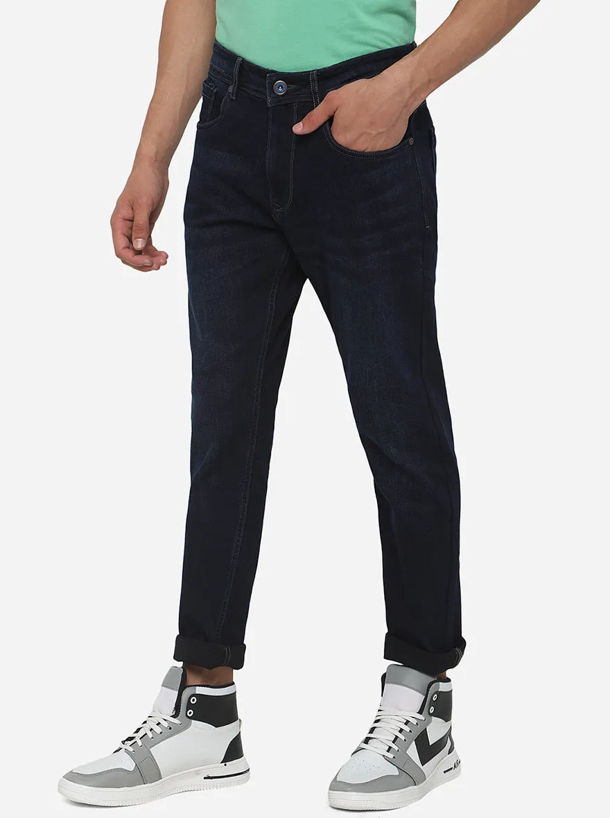 Raw Blue Washed Straight Fit Jeans | JadeBlue