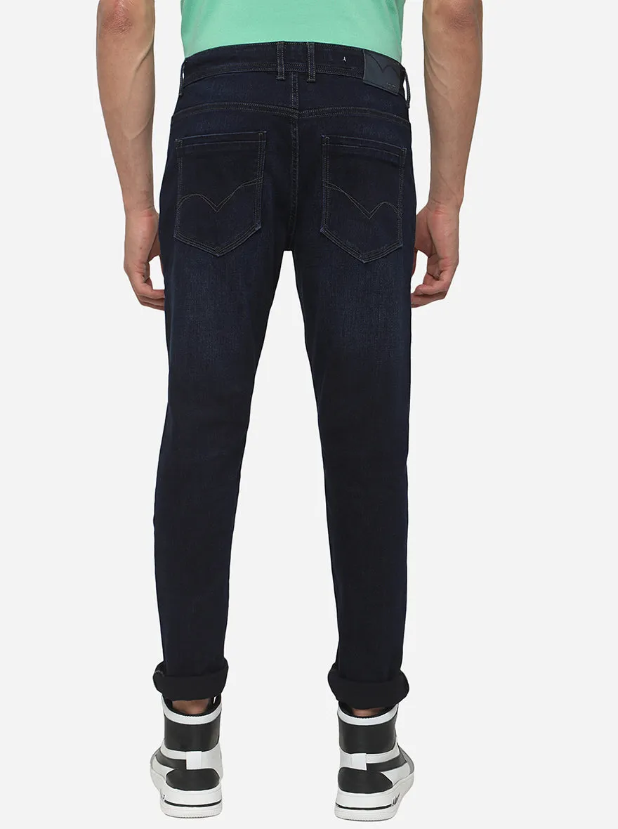 Raw Blue Washed Straight Fit Jeans | JadeBlue