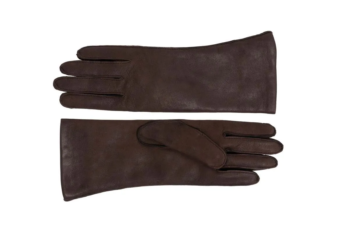 Raw Seam Classic Gloves in Distressed Mink