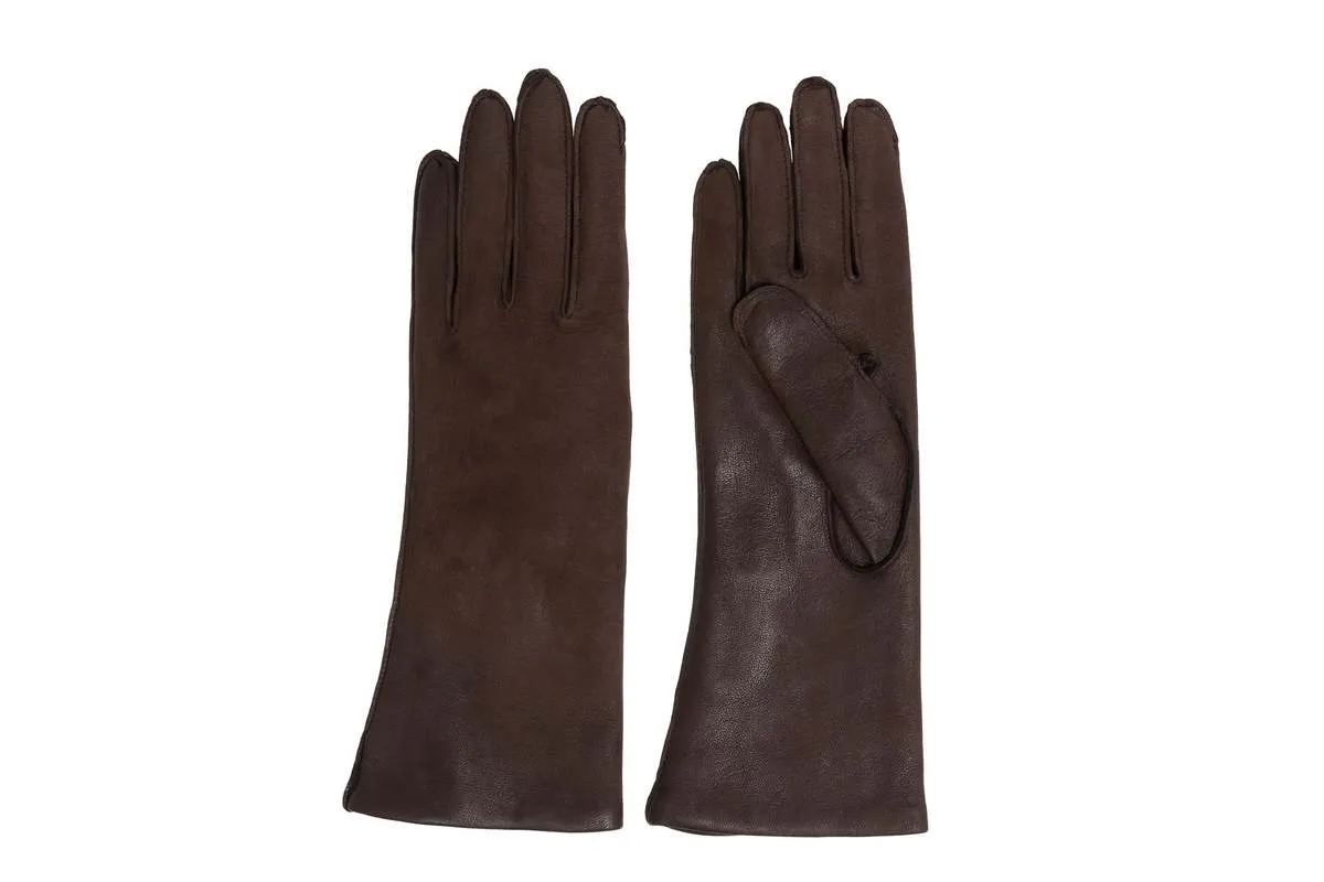 Raw Seam Classic Gloves in Distressed Mink