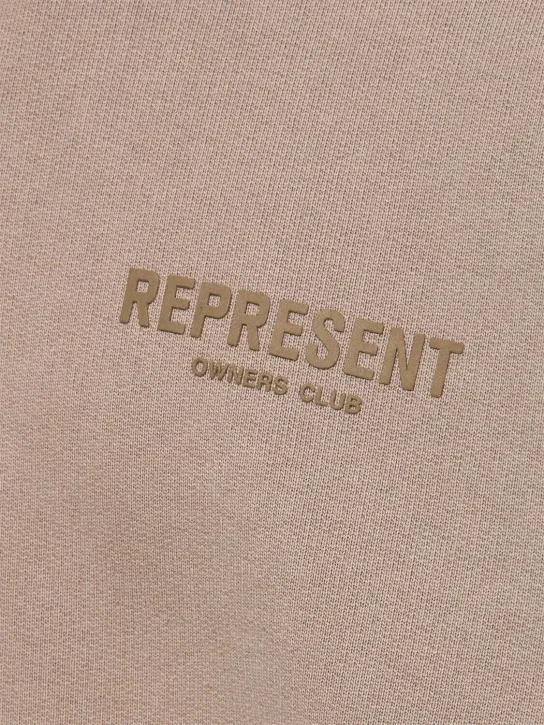 Represent   Owners Club logo cotton hoodie 