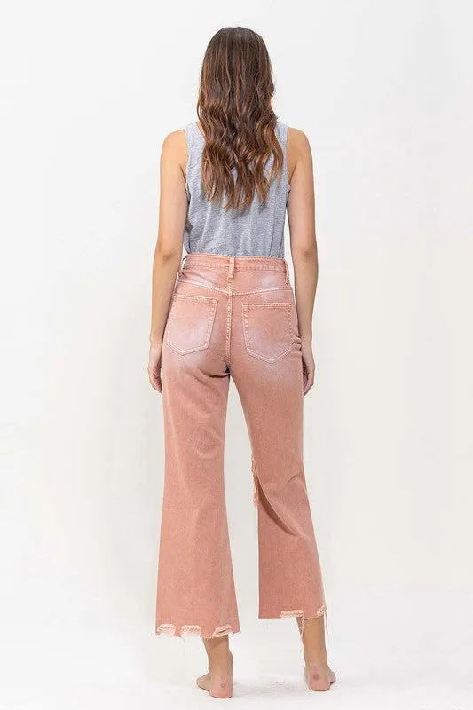 Reyna Vintage Crop Flare Jeans - Brandied Melon / BEST SELLER