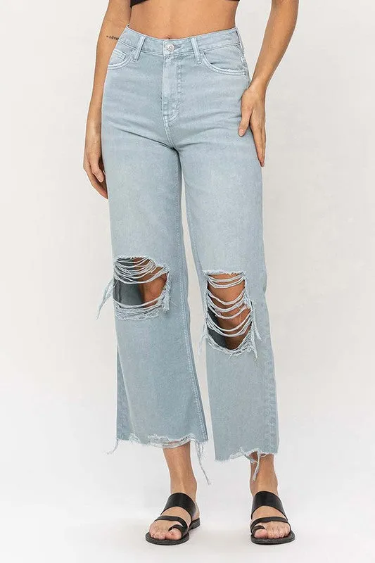 Reyna Vintage Crop Flare Jeans - Cloud Blue / BEST SELLER