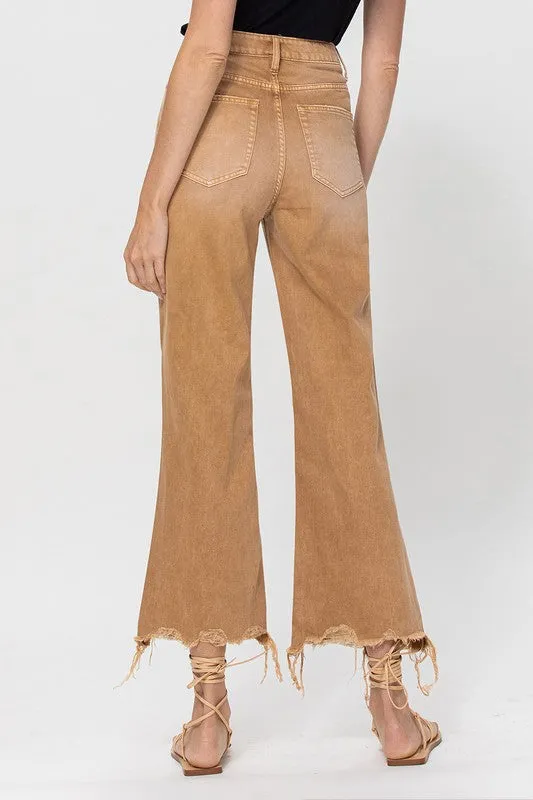 Reyna Vintage Crop Flare Jeans - Washed Rust / BEST SELLER