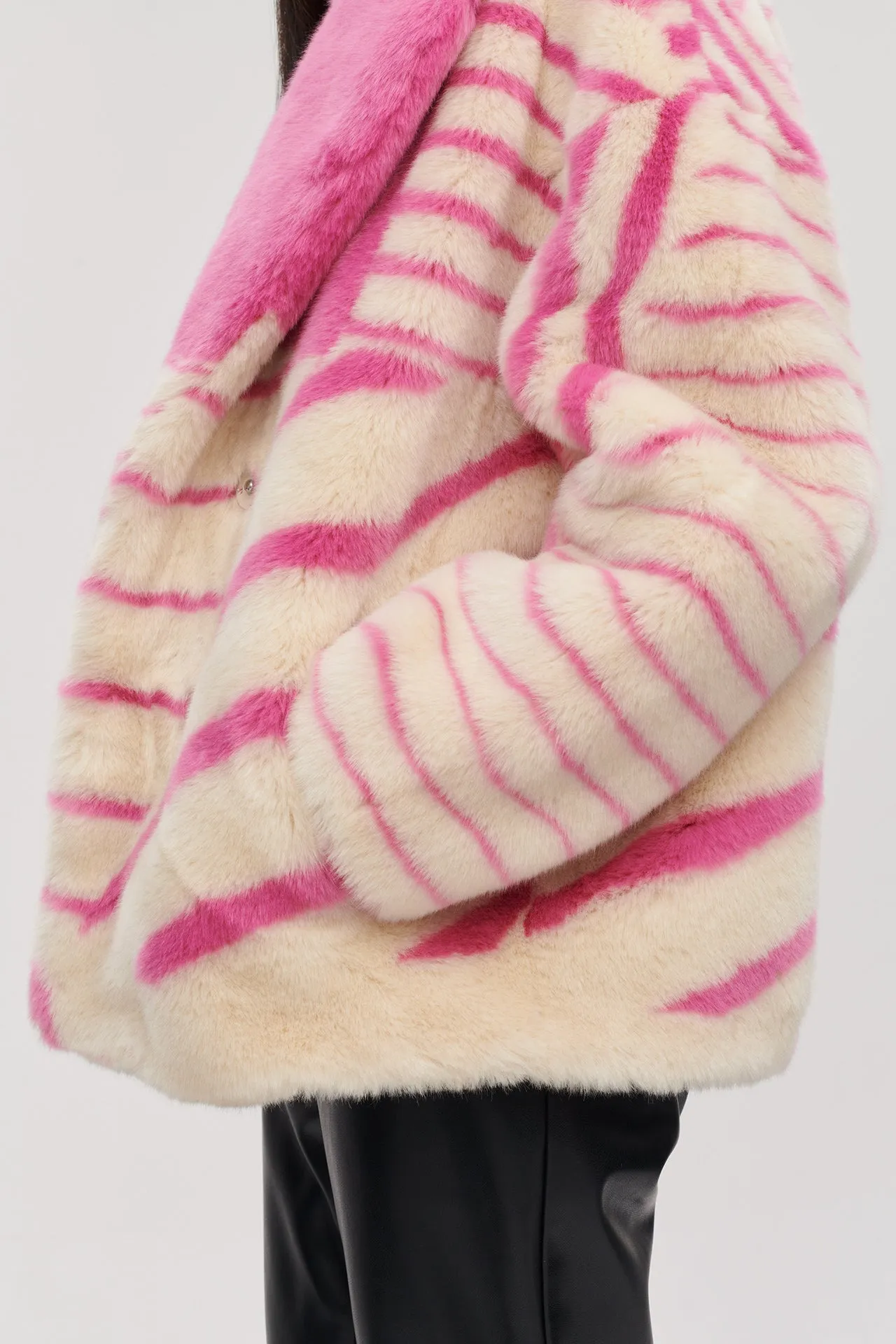 RITA COAT BUBBLEGUM PINK STRIPE