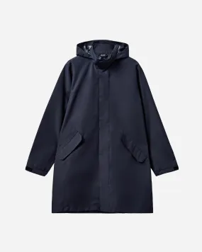 Rm LW Rain Long Jacket - Navy