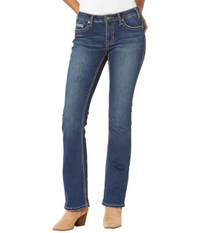 Rock and Roll Cowgirl Mid-Rise Jeans in Dark Vintage W1-8212 Women's