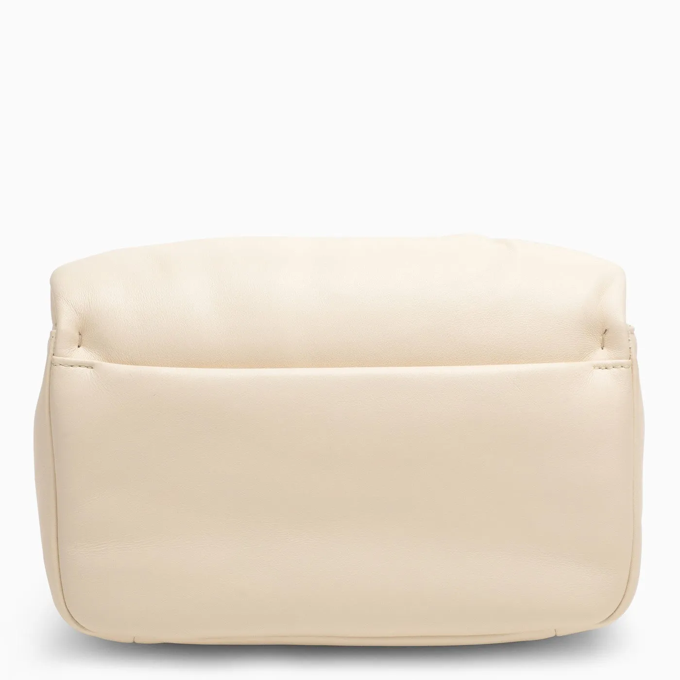 Roger Vivier    Roger Vivier Creamy White Viv' Choc Leather Shoulder Bag