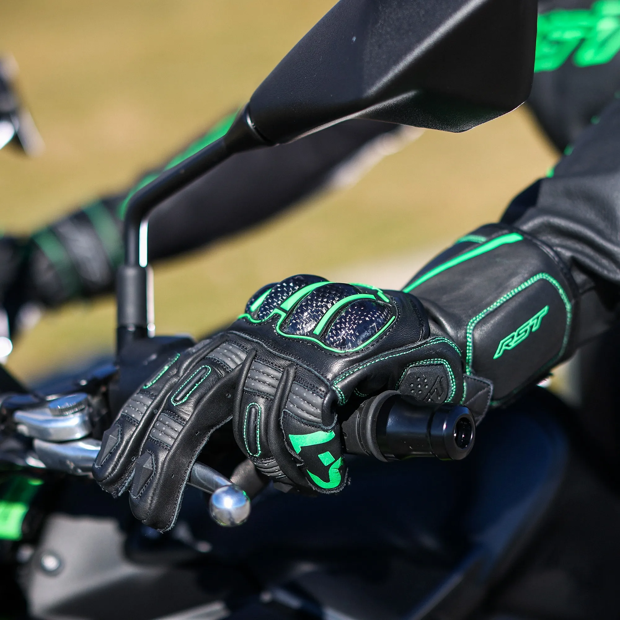 RST S1 Gloves - Black/Neon Green