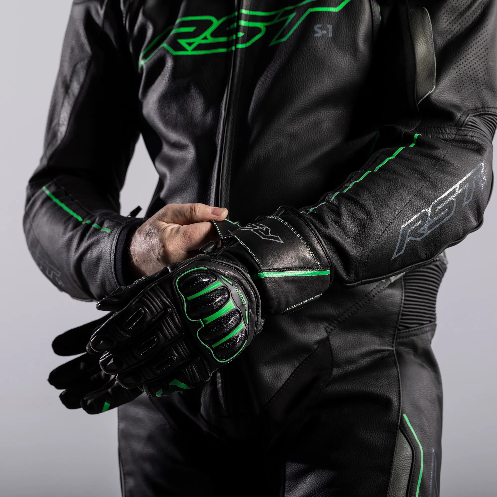 RST S1 Gloves - Black/Neon Green