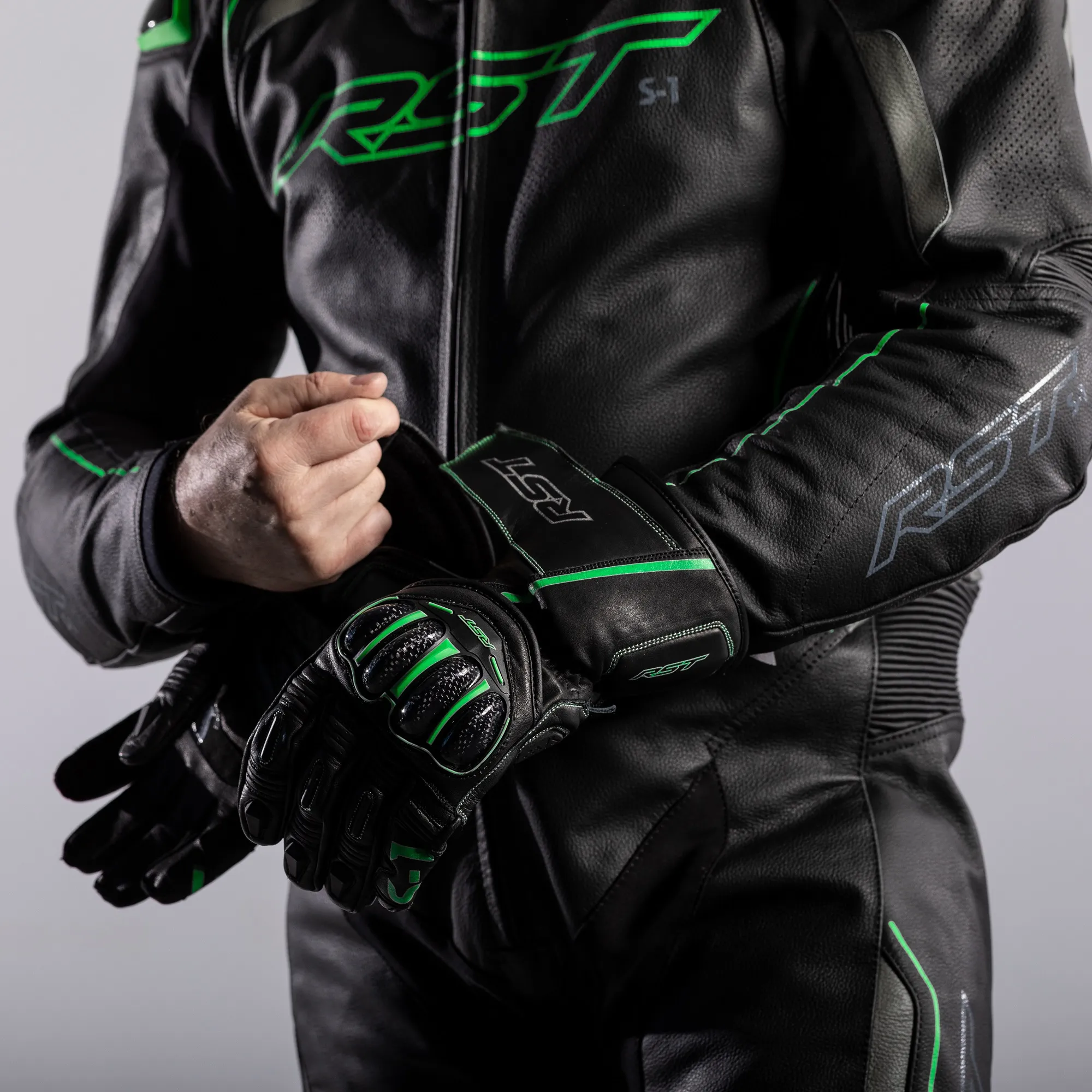 RST S1 Gloves - Black/Neon Green