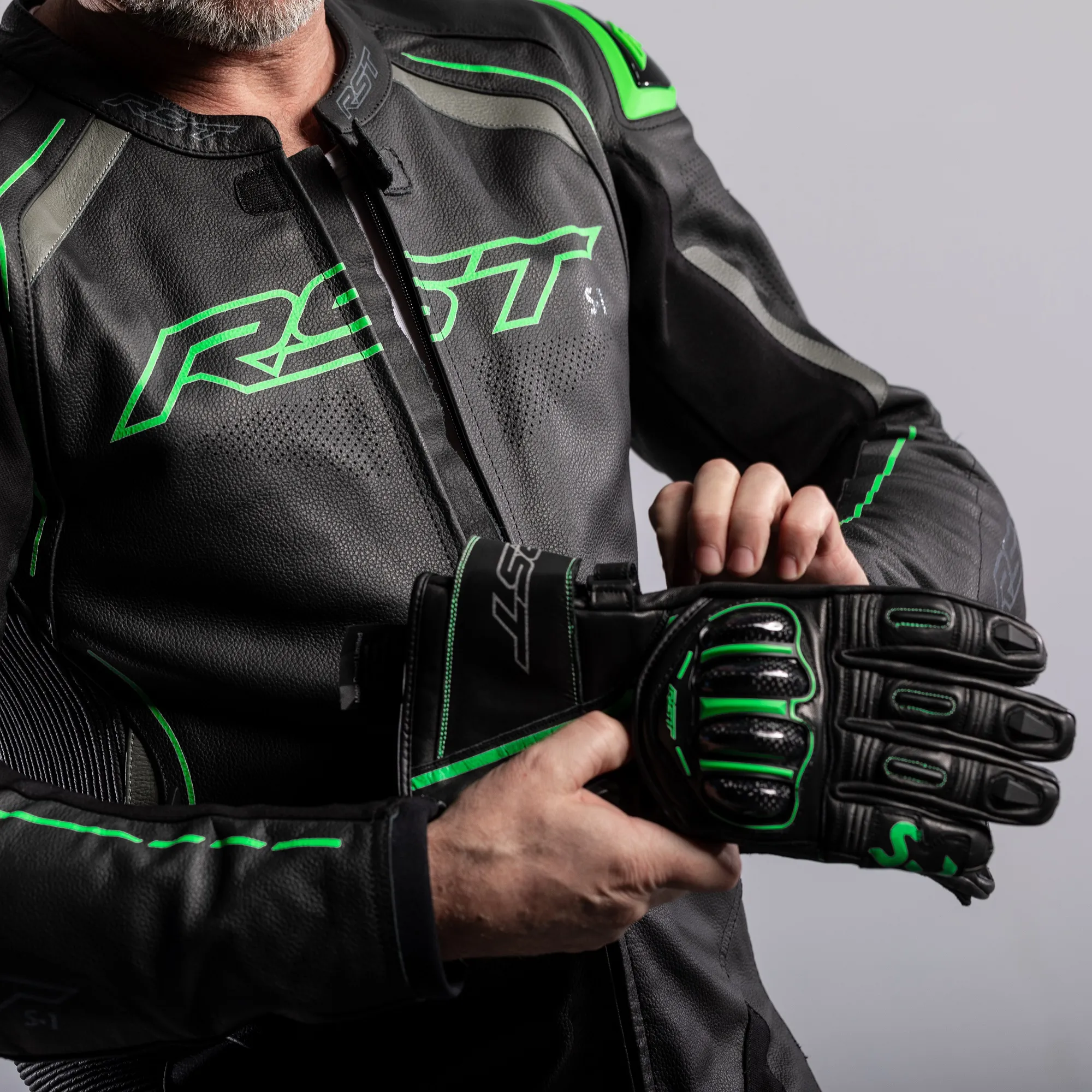 RST S1 Gloves - Black/Neon Green