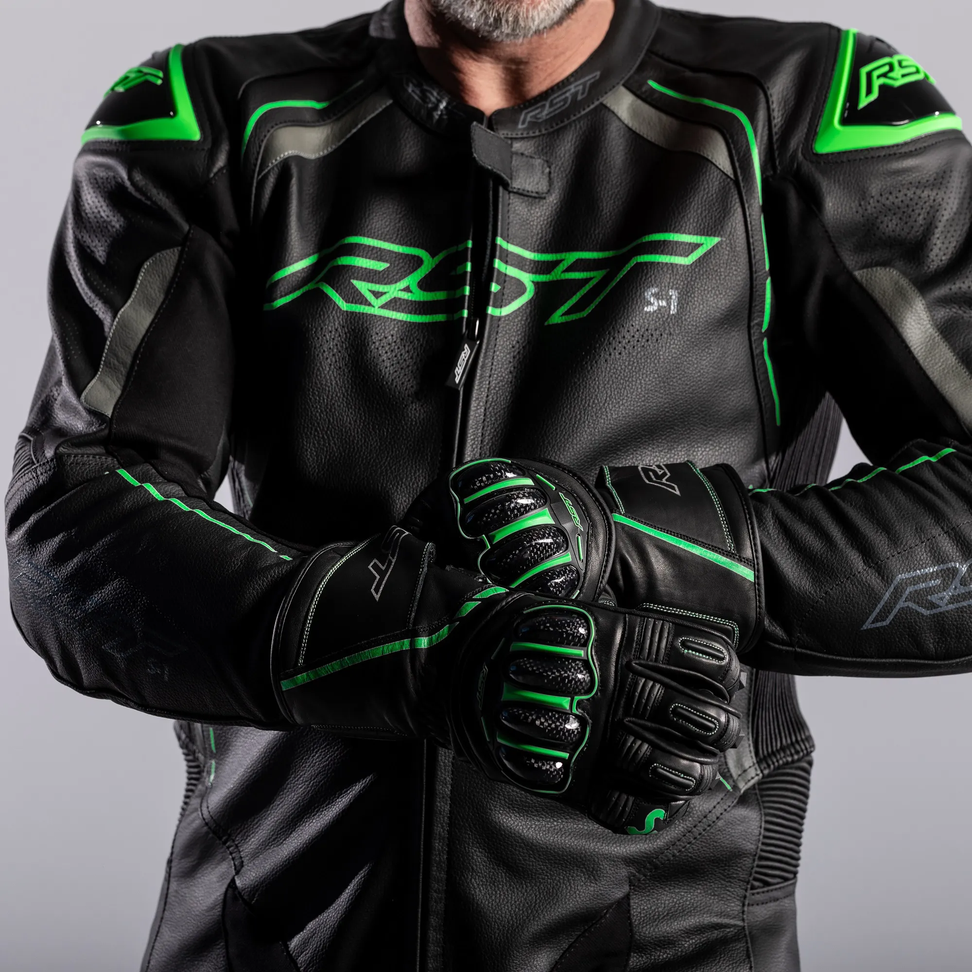 RST S1 Gloves - Black/Neon Green