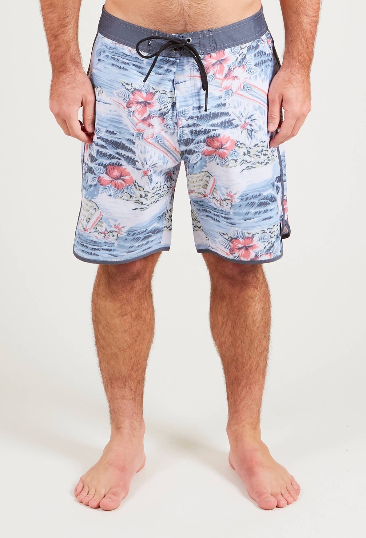 Rusty US NORTH SHORES SCALLOP BOARDSHORT - BLACK