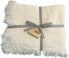 Sale: 100% Cotton Throw Blankets – 50″ x 60″: White, Made in USA