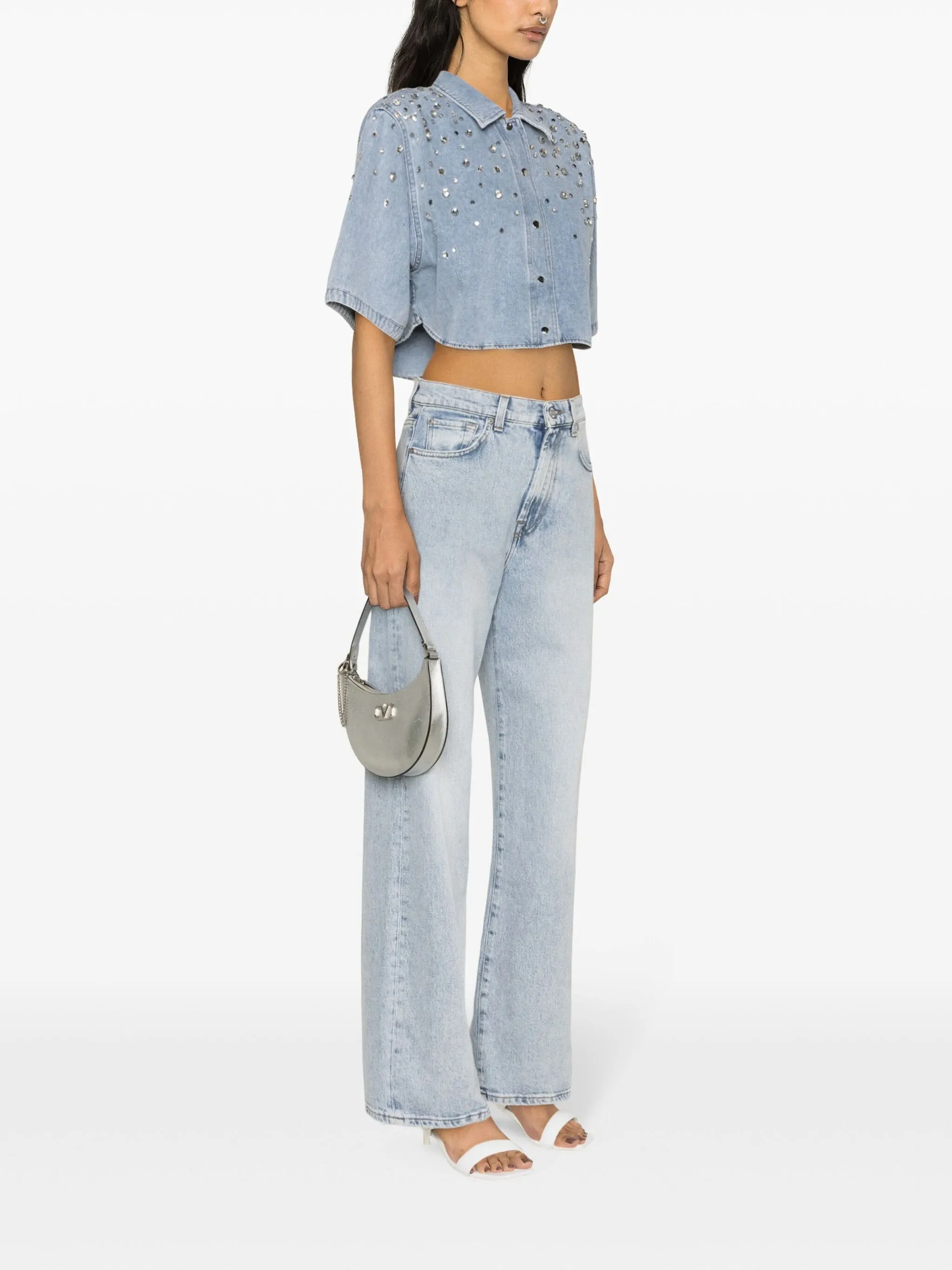 sandro  |Casual Style Denim Cotton Shirts & Blouses