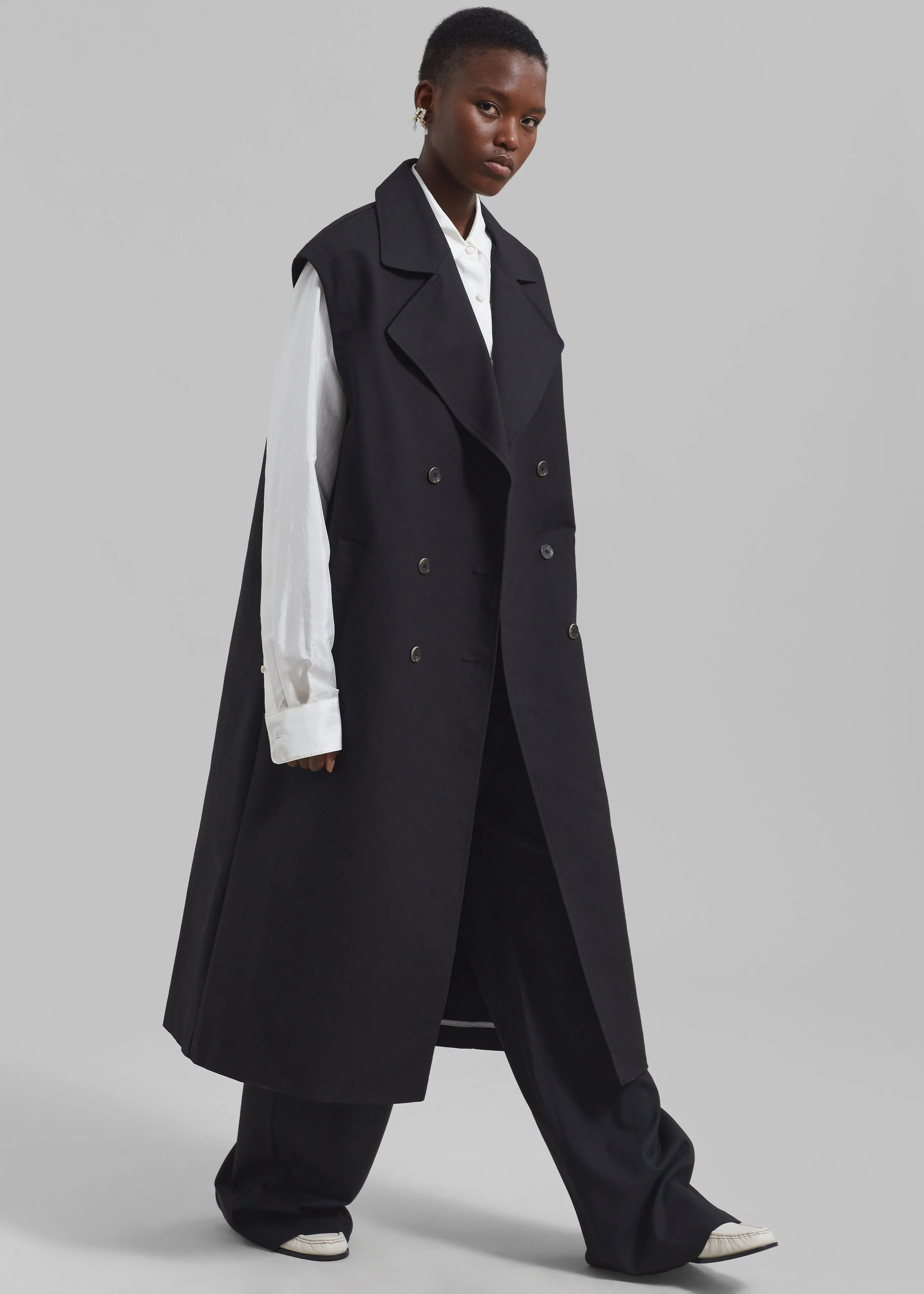 Saylor 2-Piece Trench Coat - Black